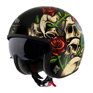 Casca open face motociclete MT Le Mans 2 S SV Breakout B9 rosu lucios (ochelari soare integrati) - omologare noua ECE 22.06 Casca open face motociclete MT Le Mans 2 S SV Breakout B9 rosu lucios (ochelari soare integrati) - omologare noua ECE 22.06