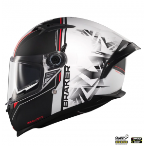 Casca integrala MT Braker SV Charm A1 alb/negru mat (ochelari soare integrati) - tip viziera: MT-V-28B Casca integrala MT Braker SV Charm A1 alb/negru mat (ochelari soare integrati) - tip viziera: MT-V-28B
