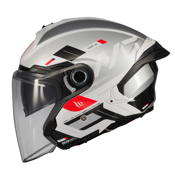 Casca open face motociclete MT Cosmo SV Silence A2 gri lucios (ochelari soare integrati) [1]
