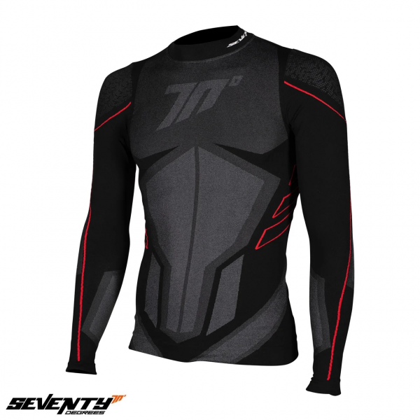 Bluza moto termica (de compresie) Seventy model SD-CT1 culoare: negru/gri - unisex [1]