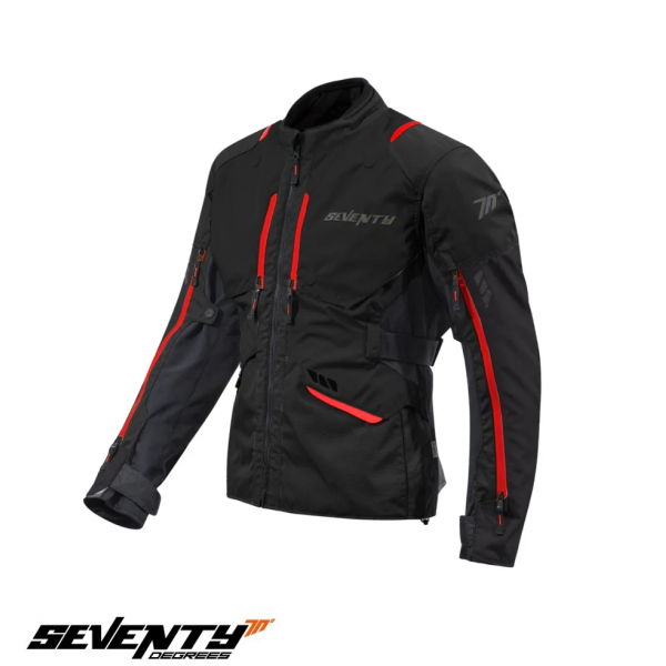 Geaca (jacheta) motociclete barbati ADV/Touring Seventy all season/iarna model SD-JT67 Tanami culoare: negru/rosu [1]