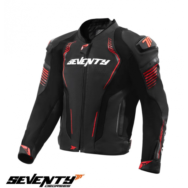 Geaca (jacheta) motociclete barbati Racing Seventy all season/iarna model SD-JL24 Spoiler culoare: negru/rosu [1]