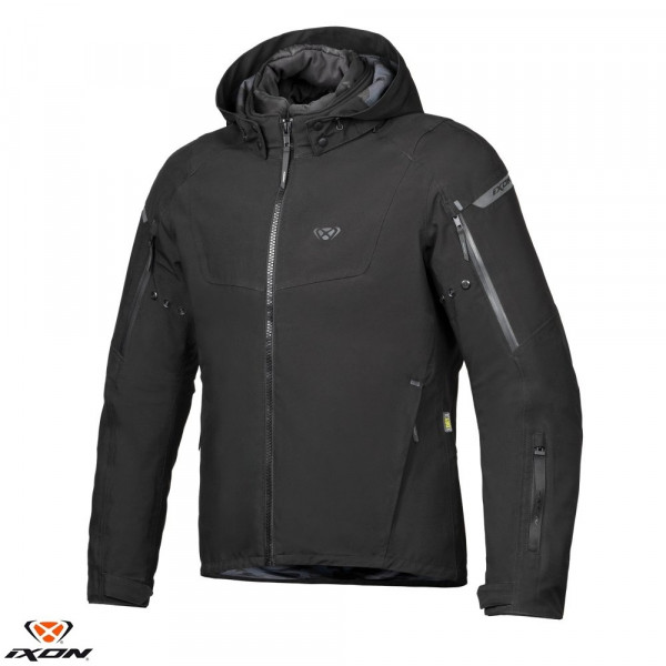 Geaca (jacheta) motociclete barbati Touring/Adventure/Urban Ixon All season model Burning MS culoare: negru (geaca laminata; waterproof si pe exterior) [1]