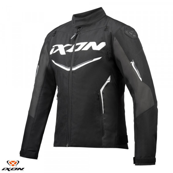 Geaca (jacheta) motociclete barbati Racing/Roadster Ixon vara model Cordolo MS culoare: negru/antracit/alb [1]