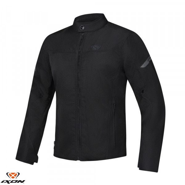 Geaca (jacheta) motociclete barbati Racing/Roadster Ixon vara model Fresh MS culoare: negru - tip croi: Slim Fit [1]