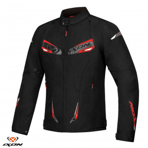 Geaca (jacheta) motociclete barbati Racing/Roadster Ixon All season model Caliber WP MS culoare: negru/alb/rosu Geaca (jacheta) motociclete barbati Racing/Roadster Ixon All season model Caliber WP MS culoare: negru/alb/rosu
