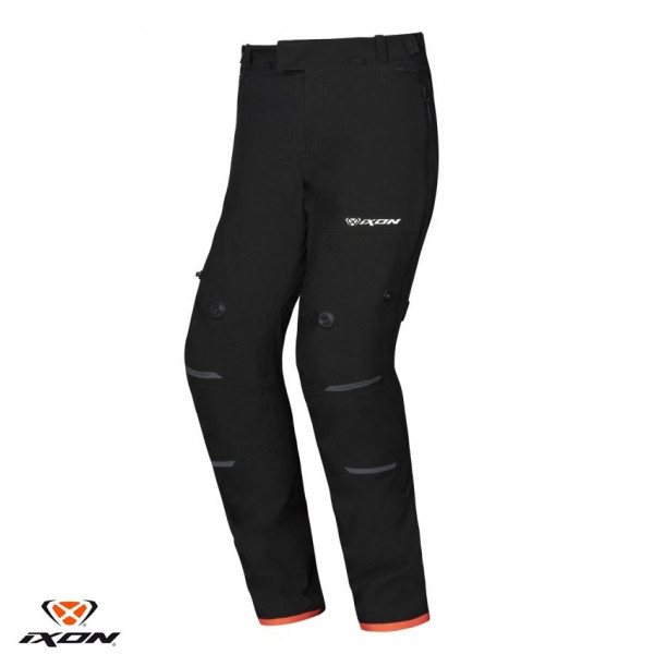 Pantaloni motociclete barbati Touring/Adventure Ixon All season model M-SKD MS culoare: negru/rosu (pantaloni laminati; waterproof pe exterior) [1]