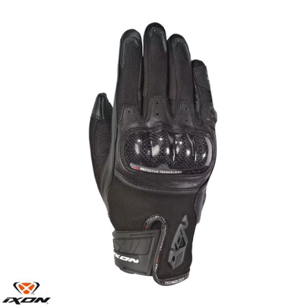 Manusi femei Roadster vara piele/textil Ixon model RS Rise Air LS culoare: negru - degete tactile [1]