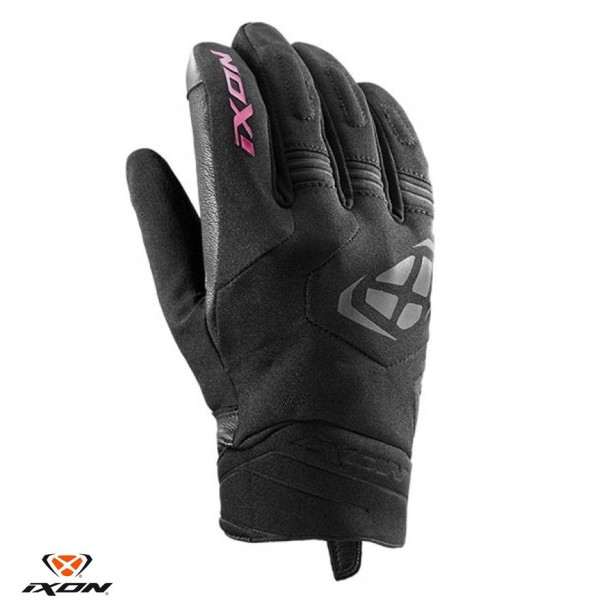 Manusi femei Roadster Mid-season textil/piele Ixon model MIG 2 WP LS culoare: negru/fuchsia (roz) - degete tactile [1]
