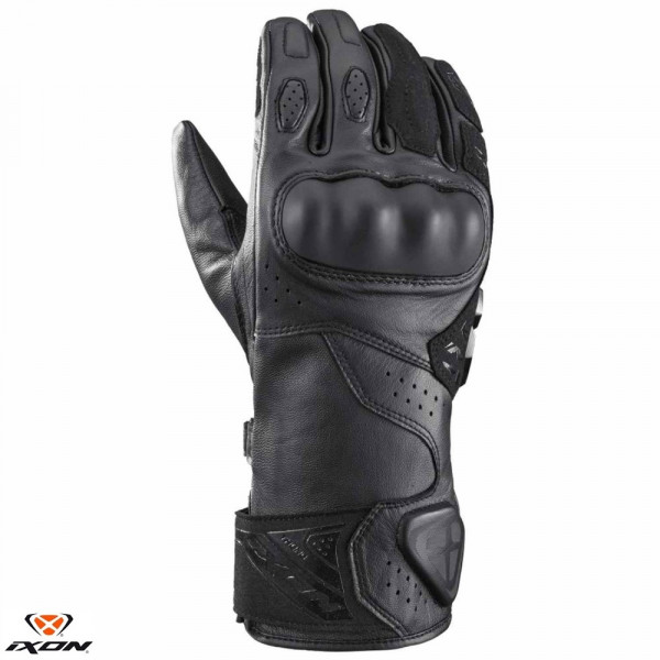 Manusi barbati Racing vara piele Ixon model Thund MS culoare: negru - degete tactile [1]