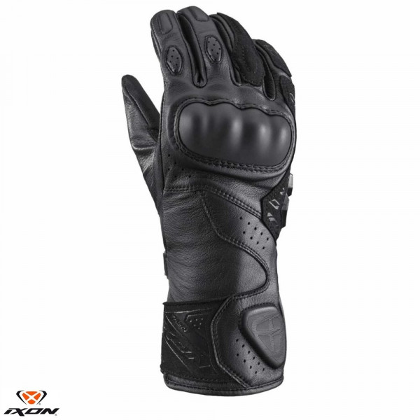 Manusi femei Racing vara piele Ixon model Thund LS culoare: negru - degete tactile [1]