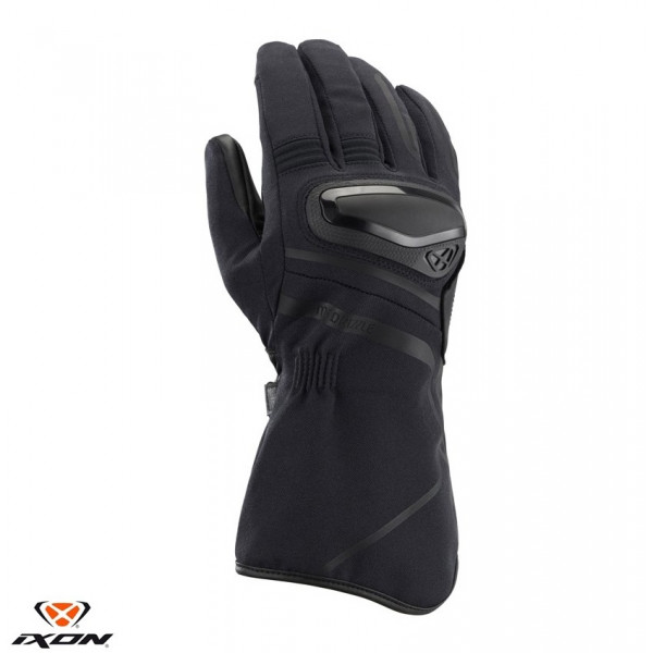 Manusi barbati Touring/Adventure Mid-season textil/piele Ixon model Drizzle MS culoare: negru – degete tactile (manusi lungi) [1]