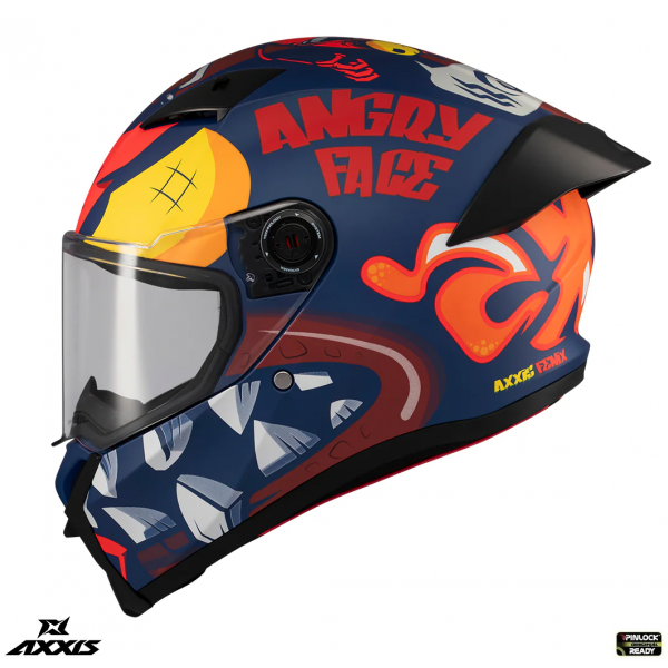 Casca integrala Axxis Fenix Angry Face C5 rosu mat - tip viziera: MT-V-31B [1]