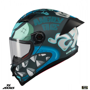 Casca integrala Axxis Fenix Angry Face C7 albastru mat - tip viziera: MT-V-31B Casca integrala Axxis Fenix Angry Face C7 albastru mat - tip viziera: MT-V-31B
