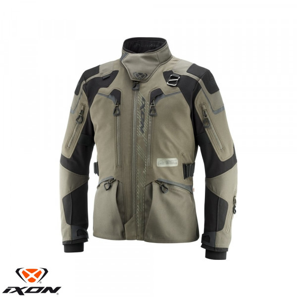 Geaca (jacheta) motociclete barbati Touring/Adventure Ixon All season/vara model Odin MS culoare: khaki/negru [1]