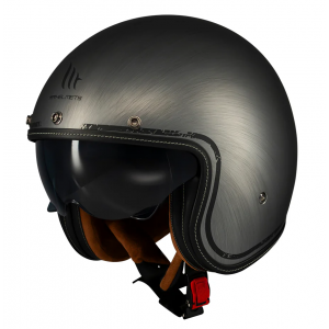 Casca open face motociclete MT Le Mans 2 S SV Scratched Chrome A2 gri mat (ochelari soare integrati) - omologare noua ECE 22.06 Casca open face motociclete MT Le Mans 2 S SV Scratched Chrome A2 gri mat (ochelari soare integrati) - omologare noua ECE 22.06