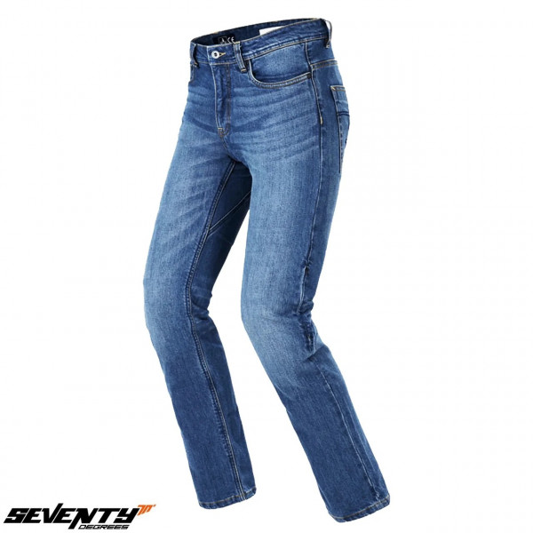 Blugi (jeans) moto barbati Seventy model SD-PJ18 Torino tip Regular fit culoare: albastru [1]