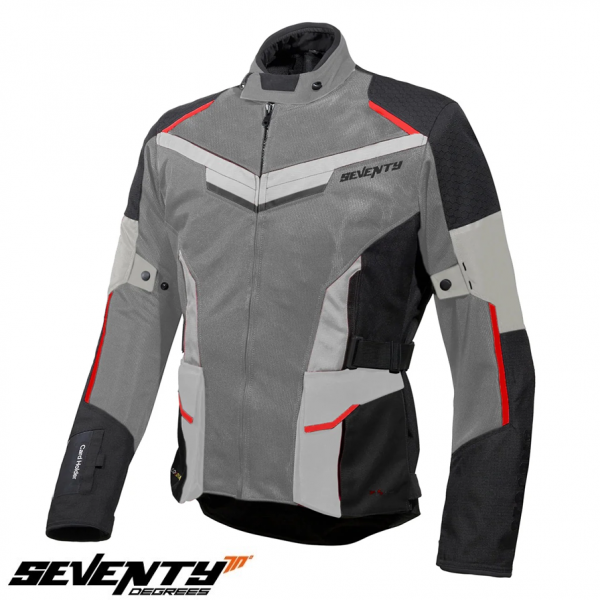 Geaca (jacheta) motociclete barbati Touring Seventy vara model SD-JT70 Atacama culoare: negru/gri/rosu [1]