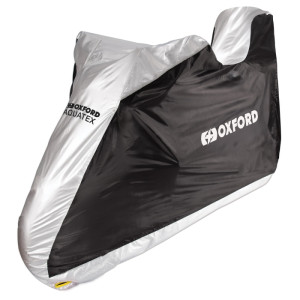 Husa scutere exterior Oxford Aquatex (gri-negru) - marime: S - waterproof (pentru modele echipate cu parbriz si cutie)