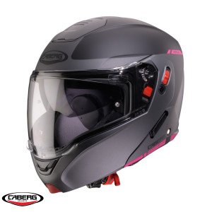 Casca modulabila (flip-up) Caberg model Horus X Ray L9 negru/gri/fuchsia (roz) mat Pinlock ready - lentila Pinlock inclusa Casca modulabila (flip-up) Caberg model Horus X Ray L9 negru/gri/fuchsia (roz) mat Pinlock ready - lentila Pinlock inclusa