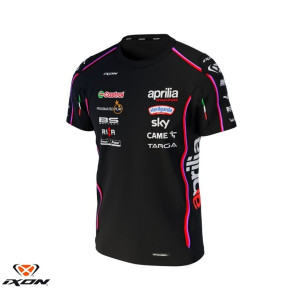 Tricou barbati Ixon model TS1 Aprilia 25 culoare: negru/rosu neon Tricou barbati Ixon model TS1 Aprilia 25 culoare: negru/rosu neon