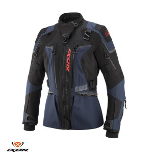 Geaca (jacheta) motociclete femei Touring/Adventure Ixon All season/vara model Odin LS culoare: navy (albastru)/negru/rosu Geaca (jacheta) motociclete femei Touring/Adventure Ixon All season/vara model Odin LS culoare: navy (albastru)/negru/rosu