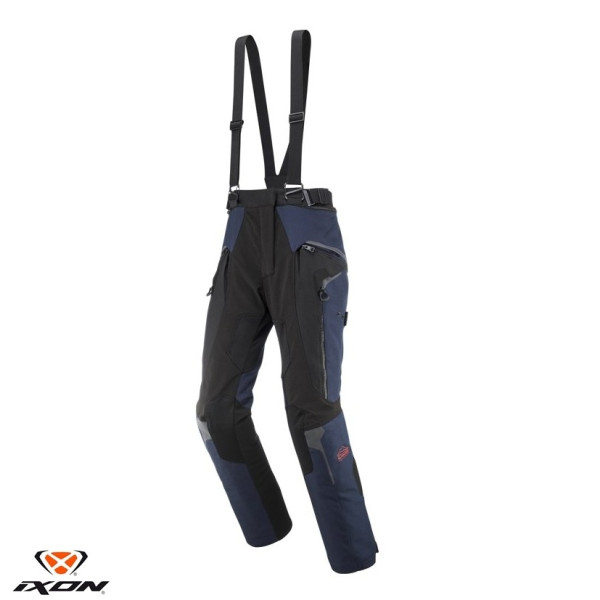 Pantaloni motociclete femei Touring/Adventure Ixon All season/vara model Odin LS culoare: navy (albastru)/negru/rosu [1]