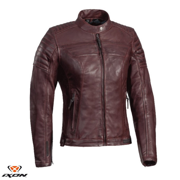 Geaca (jacheta) motociclete femei piele Urban/Heritage Ixon All season model Spark LS culoare: burgundy (visiniu) [1]