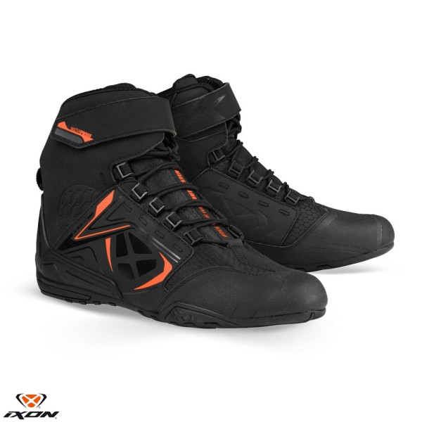 Ghete moto Roadster barbati All Season Ixon model Killer WP MS culoare: negru/portocaliu (100% waterproof) [1]