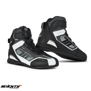Ghete (cizme) moto Racing Unisex Seventy model SD-BR3 Veloce Pro culoare: negru/alb Ghete (cizme) moto Racing Unisex Seventy model SD-BR3 Veloce Pro culoare: negru/alb