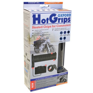 Set mansoane incalzite universale - culoare: negru (motociclete, scutere) (lungime: 125 mm - pentru ghidon de 22 mm) Oxford