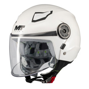 Casca open face MT Lite Kids Pure A0 alb lucios - casca de copii Casca open face MT Lite Kids Pure A0 alb lucios - casca de copii