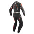 Costum (combinezon) motociclete barbati piele Ixon vara model Demonio culoare: negru/rosu/alb [2]