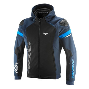 Geaca (jacheta) motociclete barbati Racing/Roadster Ixon vara model Pulsion Air MS culoare: negru/navy (albastru)/alb Geaca (jacheta) motociclete barbati Racing/Roadster Ixon vara model Pulsion Air MS culoare: negru/navy (albastru)/alb