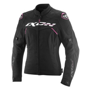 Geaca (jacheta) motociclete femei Racing/Roadster Ixon All season model Meteor 31 LS culoare: negru/alb/roz (concept 3 in 1) Geaca (jacheta) motociclete femei Racing/Roadster Ixon All season model Meteor 31 LS culoare: negru/alb/roz (concept 3 in 1)