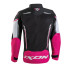 Geaca (jacheta) motociclete copii Racing/Roadster Ixon vara model Striker AIR KID culoare: negru/alb/fuchsia (roz) [2]