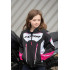 Geaca (jacheta) motociclete copii Racing/Roadster Ixon vara model Striker AIR KID culoare: negru/alb/fuchsia (roz) [3]