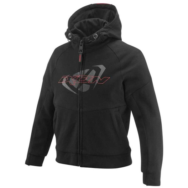 Geaca (hanorac tip hoodie) motociclete copii Urban Ixon vara model Touchdown Kids culoare: negru/rosu [1]