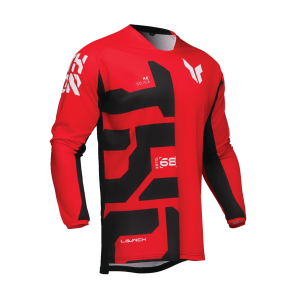 Tricou (bluza) cross-enduro Thor model Launchmode Forge culoare: negru/alb/rosu
