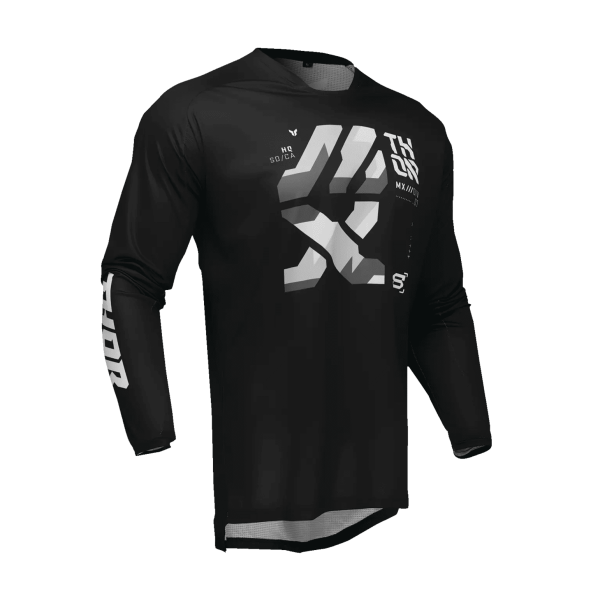 Tricou (bluza) cross-enduro Thor model Launchmode Forge culoare: negru/alb/gri [1]