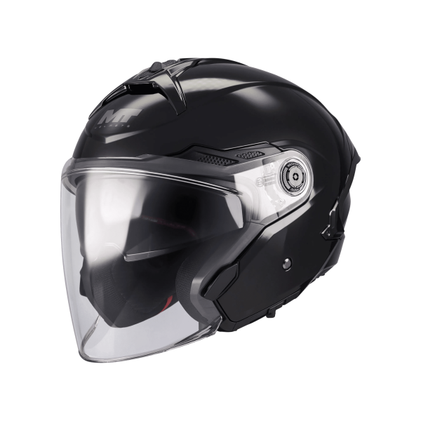 Casca open face motociclete MT Cosmo SV Pure A1 negru lucios (ochelari soare integrati) - tip viziera: MT-V-37 [1]
