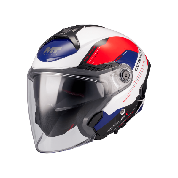 Casca open face motociclete MT Cosmo SV Icarus A5 rosu lucios (ochelari soare integrati) - tip viziera: MT-V-37 [1]