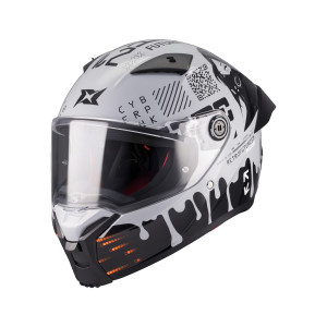 Casca integrala Axxis Fenix Cyberpunk C4 alb lucios - tip viziera: MT-V-31B Casca integrala Axxis Fenix Cyberpunk C4 alb lucios - tip viziera: MT-V-31B