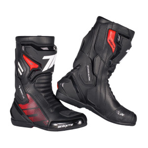 Ghete (cizme) moto Racing Unisex Seventy model SD-BR26 Alpha culoare: negru/rosu/alb Ghete (cizme) moto Racing Unisex Seventy model SD-BR26 Alpha culoare: negru/rosu/alb