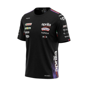Tricou barbati Ixon model TS1 APRILIA 26 MS culoare: negru/mov/rosu neon (produs cu licenta Aprilia)