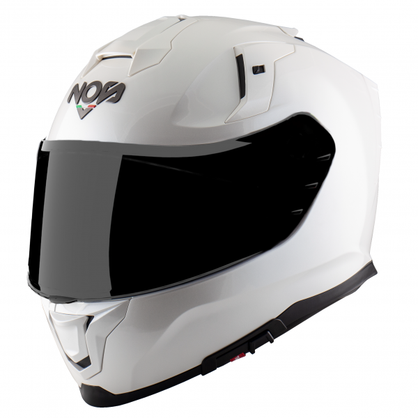 Casca Moto NOS NS-10 Alb Lucios ECE-22.06 Viziera Fumurie Inclusa [1]