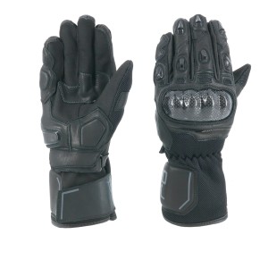 Manusi moto All season Urban/Touring OJ G212 Rank Negre reglaj dublu la incheietura mainii