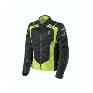 Geaca moto de primavara/ vară/ toamna barbati OJ J221 Tropical Man Negru/Galben Fluo - Textil
