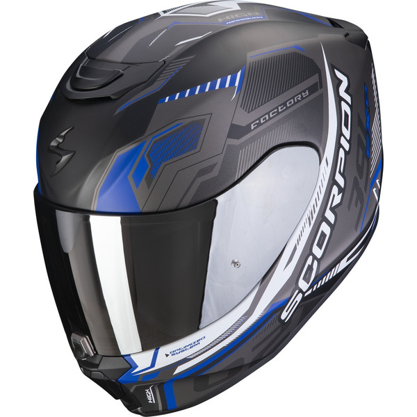 Casca integrala SCORPION EXO-391 HAUT Negru mat/Albastru [1]