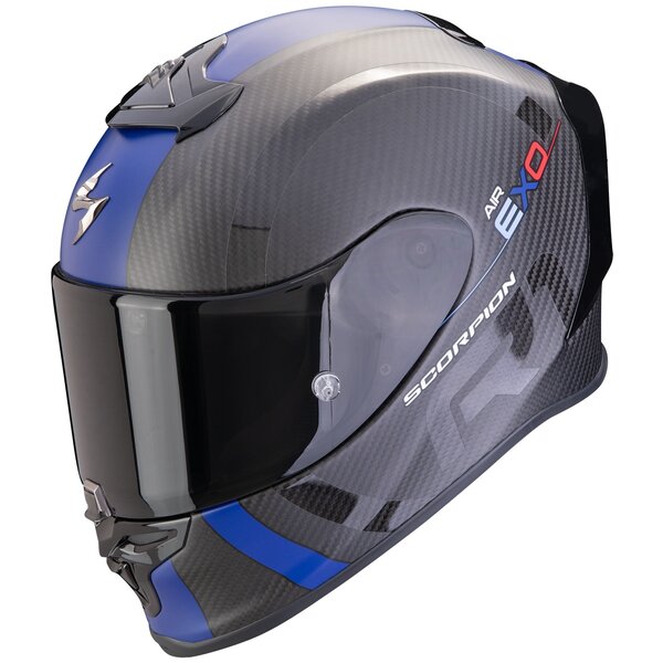 Casca integrala sport SCORPION EXO-R1 EVO CARBON AIR MG Negru mat/Albastru [1]